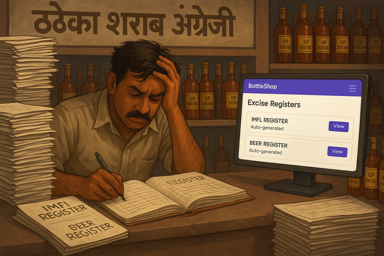 Managing IMFL & Beer Registers in Lucknow: How AI Simplifies Excise Compliance for UP Thekas