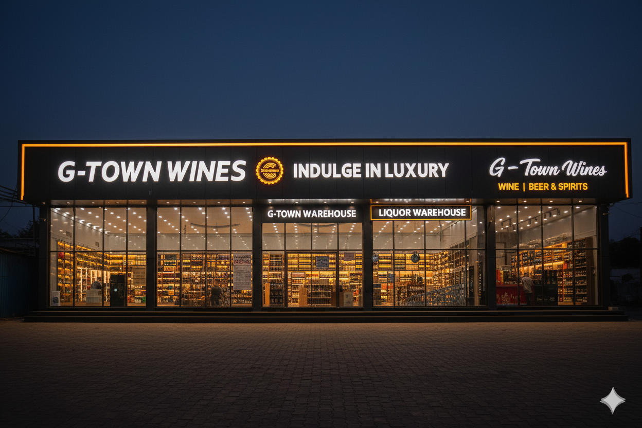G-Town Wines premium liquor store in Sector 54 Gurgaon