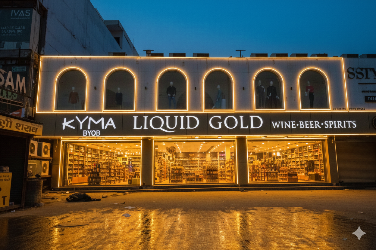 Whisky, wine, and premium spirits on display at G-Town Wines Sector 62