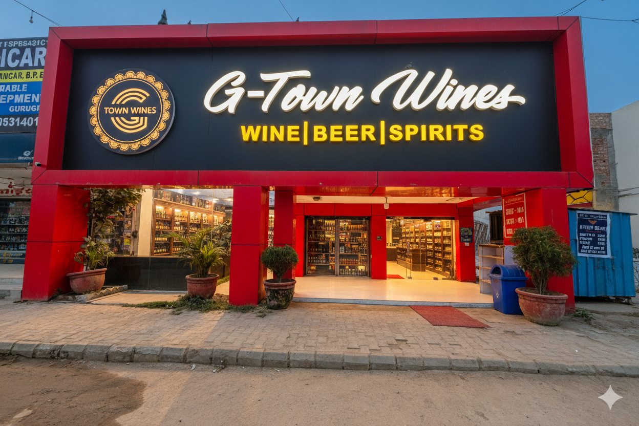 Whisky, wine, and premium spirits on display at G-Town Wines Sector 31