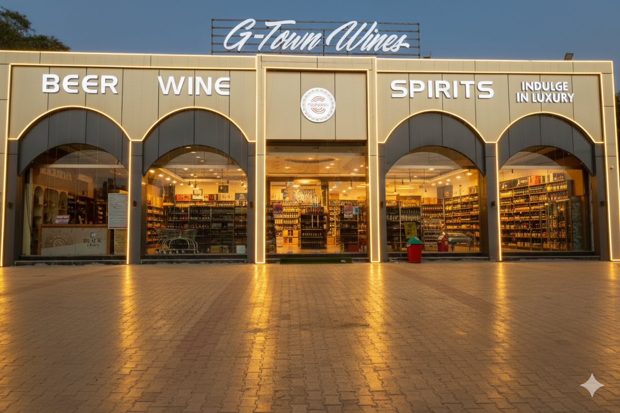 Whisky, wine, and premium spirits on display at G-Town Wines Sector 52