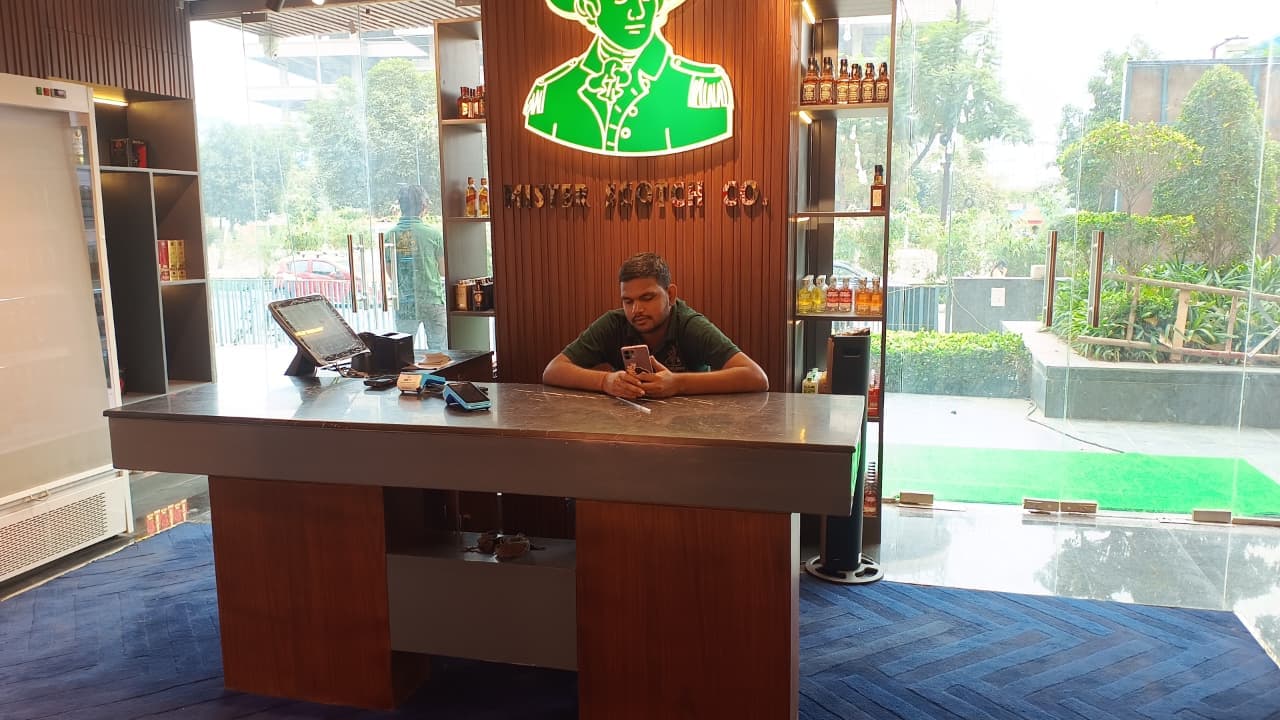 Well-lit premium liquor boutique layout in Ufairia Mall Noida