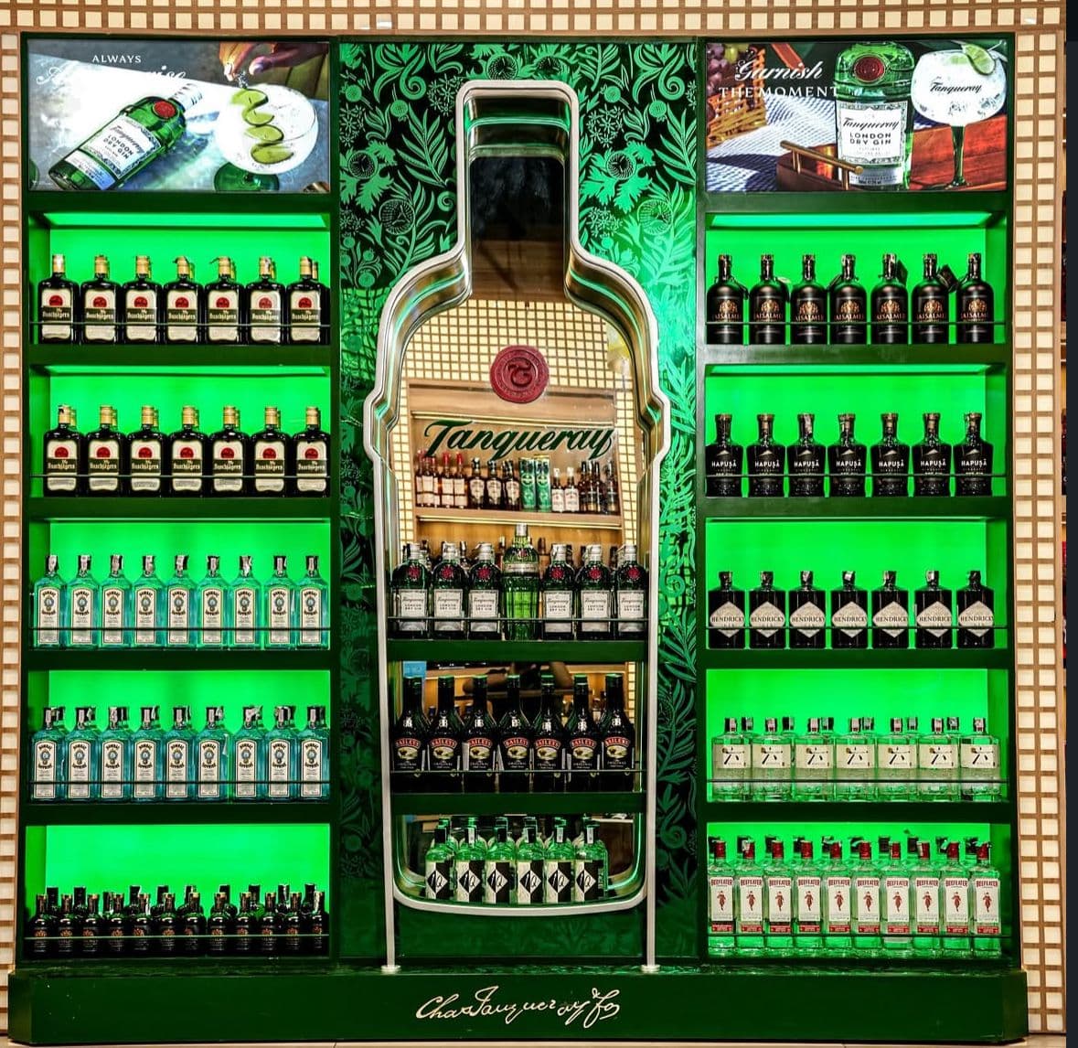 Premium liquor store counter and display